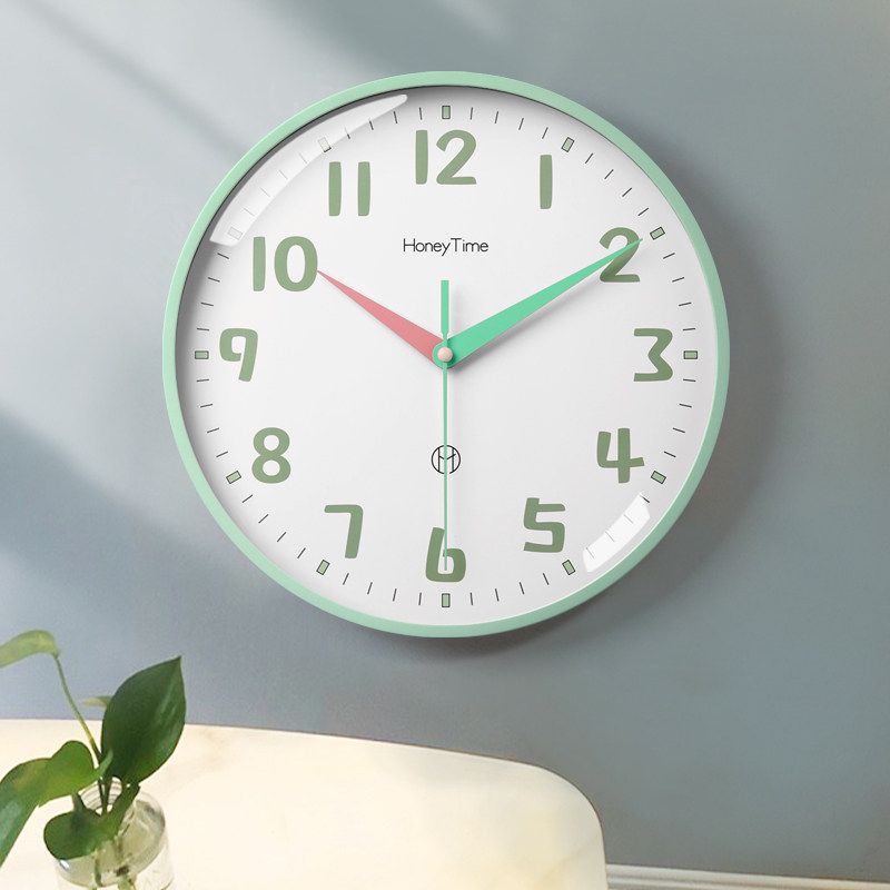 New 2023ins Wind hanging clock Living room Fashion net red hanging wall clock free of punch modern minimalist creative clock-Taobao