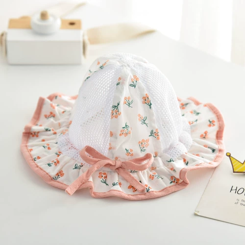 Детская летняя тонкая шапка, милая регулируемая солнцезащитная шляпа для раннего возраста для девочек для принцессы