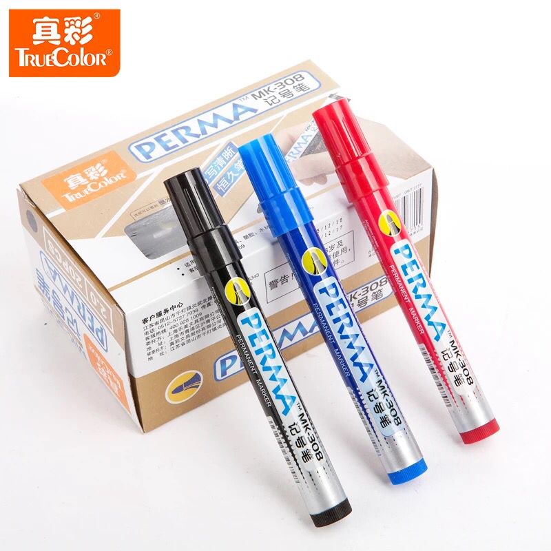 True Colour Note Pen Logistic Pen Singular Pen Single Head Note Pen Oily Black Blue Red Note Pen Wholesale 308