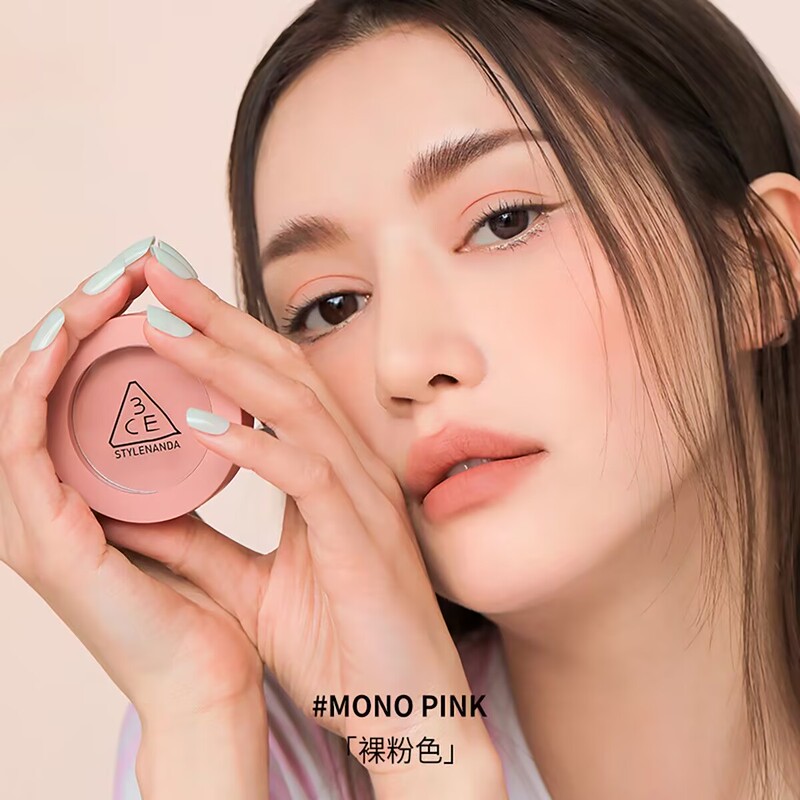 3Ce Blush Monopink Single Color Nude Peach Expansion Color Light Color New Cherry Blossom Nude Pink Genuine Product