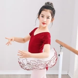 Детский кружевной этнический костюм, танцующая спортивная одежда, короткий рукав