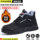 High-top labor protection shoes for men in winter, plus velvet, lightweight cowhide, anti-smash and anti-puncture steel toe old protection shoes with steel plates for men