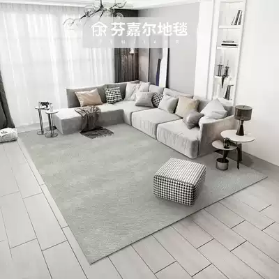 Nordic light luxury modern minimalist minimalist gray living room wool carpet solid color bedroom full bed side blanket can be customized