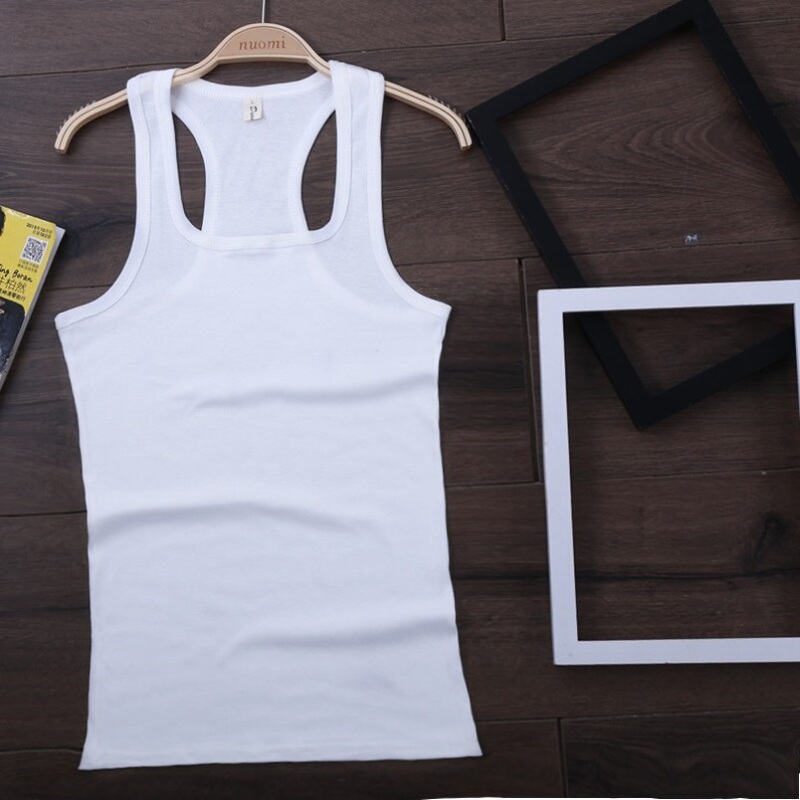 Men's Tight-Fitting Tank Top, Square Neck, Summer Ribbed Elastic Bodybuilding Narrow Back, Solid Color Fitness Base Layer, Slim Fit Men's Tight-Fitting Tank Top, Square Neck, Summer Ribbed Elastic Bodybuilding Narrow Back, Solid Color Fitness Base Layer, Slim Fit