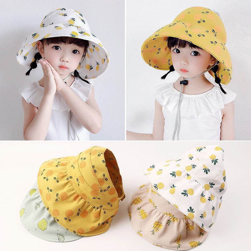 Child hat Summer thin section Large hat hat Sun Protection Hat Empty Top Hat Parenting Girl Baby Sun Hat Beach Sun Hat Beach Sunhat