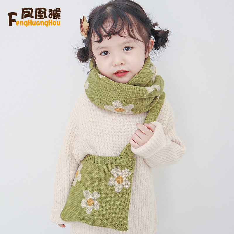Child Skew Bag Winter Girl small bag Elegant Wind Korean Version Hair Thread Knit Boy Baby Single Shoulder Zero Wallet