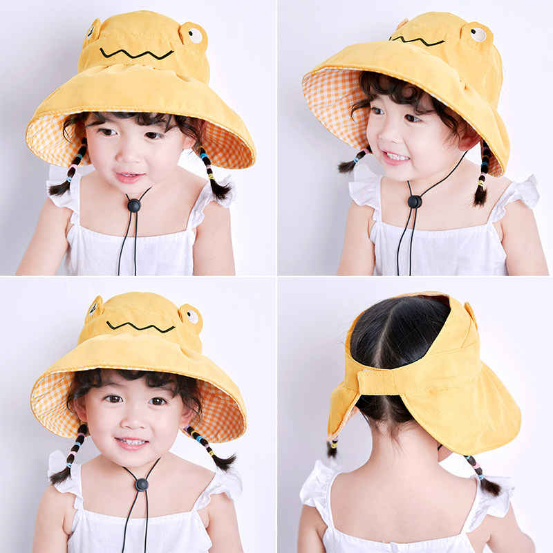 Children's sun hat summer thin empty top boys and girls hat cool hat baby sunscreen hat sun hat anti-UV