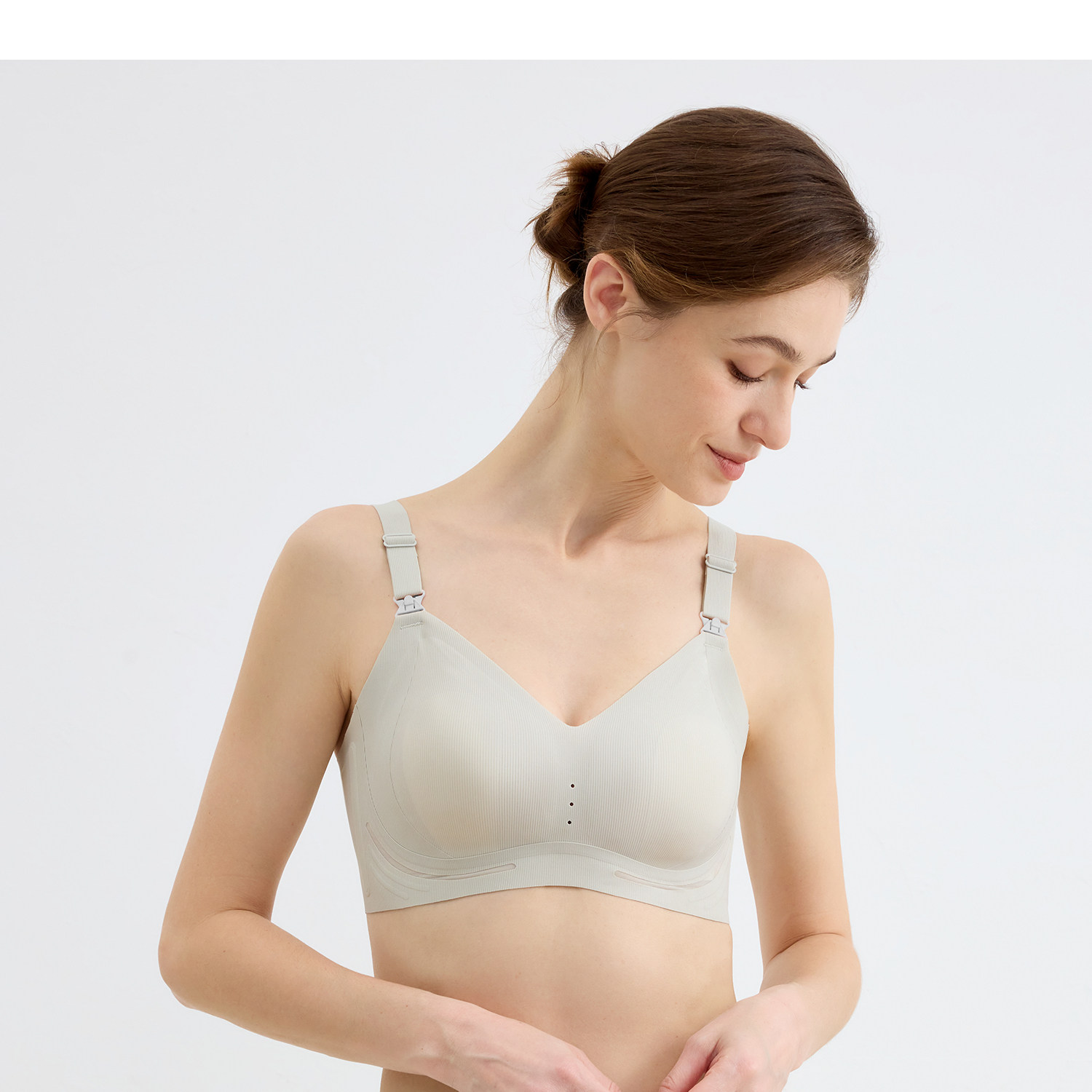 Domiamia小轻风前中开哺乳内衣轻薄透气孕妇防下垂夜用产后文胸 — 26
