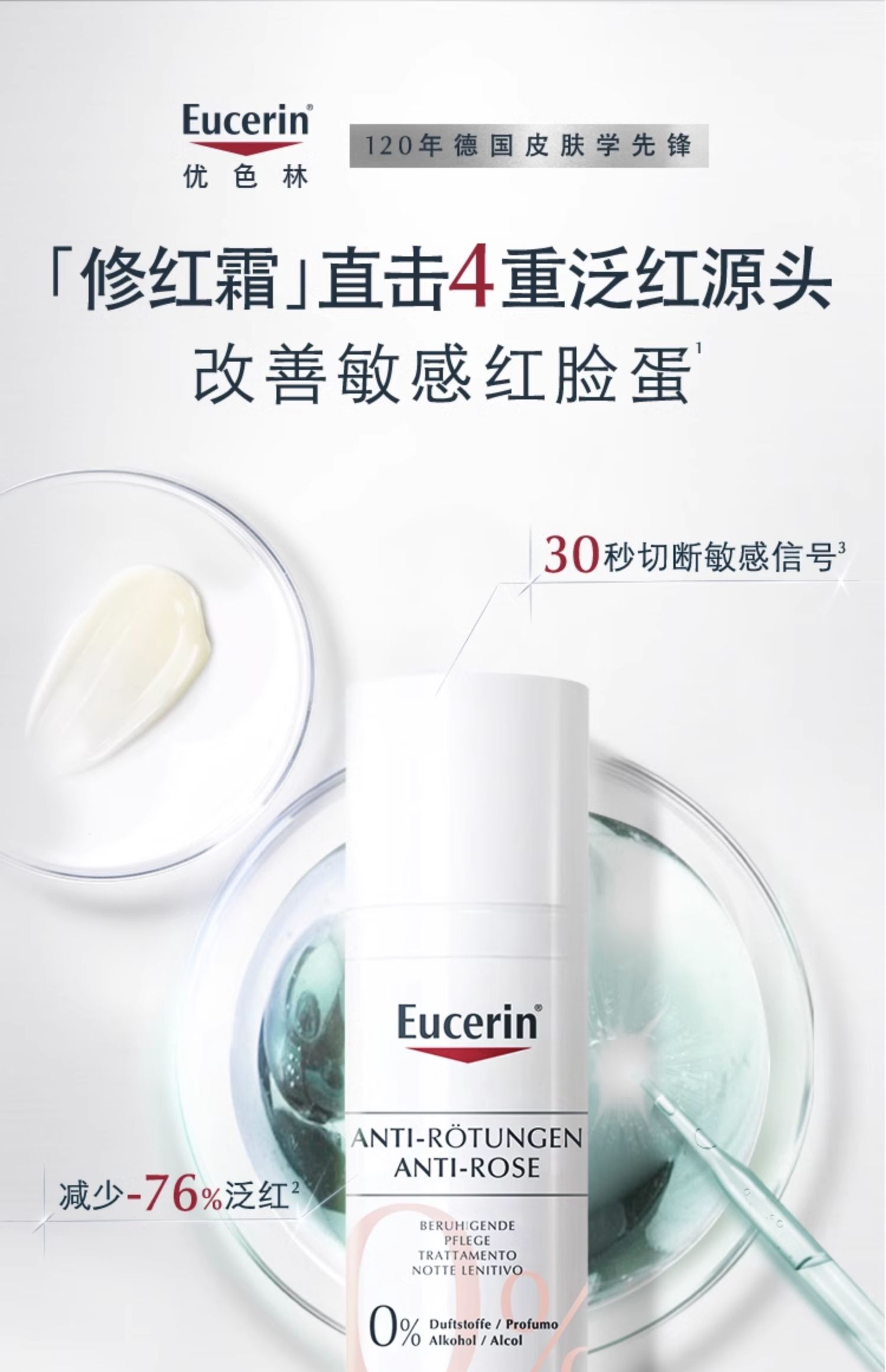 Eucerin 优色林 修红特护霜 50ml*2瓶 凑单折后￥192.9包邮