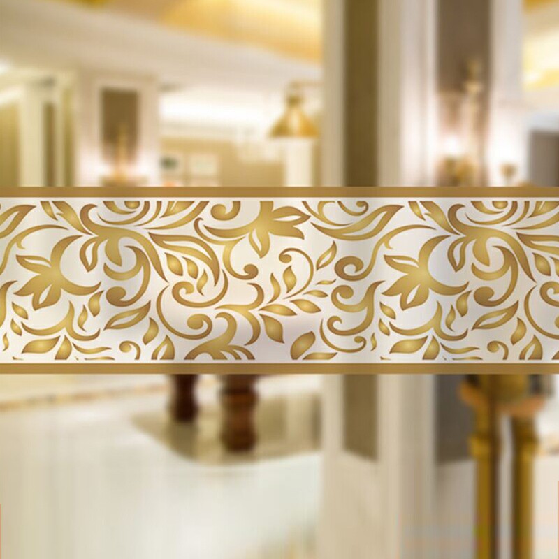 Window Flower Stickler Lace Flower Side Pattern Anticollision Wall Sticker Glass Waist Line Shops Shop Window Glass Door Decoration Stickers Mirror Sticker