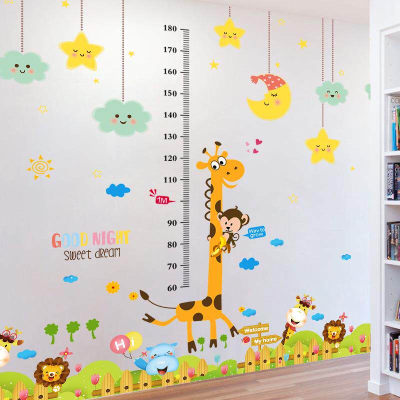 Height stickers Wall stickers Removable Tailor-made height wall standard Children's wall Children's cartoon enlightenment