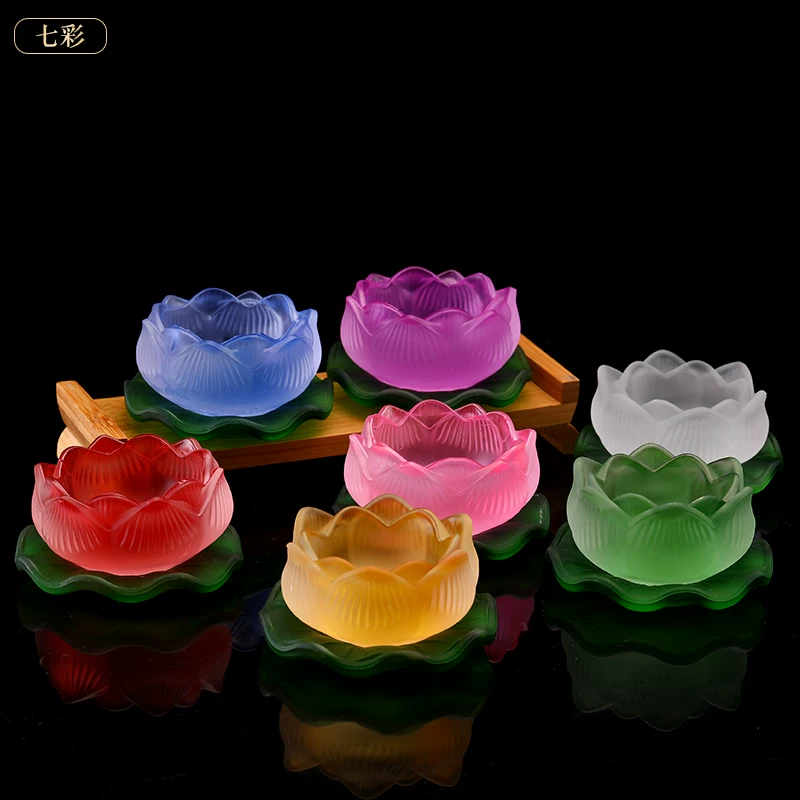 Кристальная стеклянная candlestick ветрозащита для семьи imitation glazed прозрачная свеча стол для Будды поставить свечу лотос аромат свечи подиум
