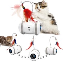 Electric Autoteasing Cat Toy Balance Car Teasing Cat Baseball Feather Self Hi Pet Kitty Toy Cat Deconsulter