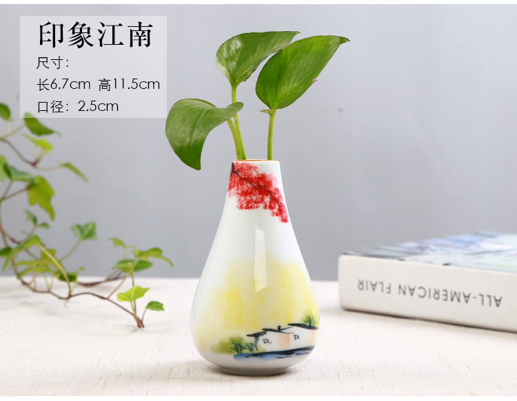 All over the sky star vase furnishing articles sitting room white porcelain little pure and fresh and dry grass flower water keeps cooper vases, ceramic flower implement modern