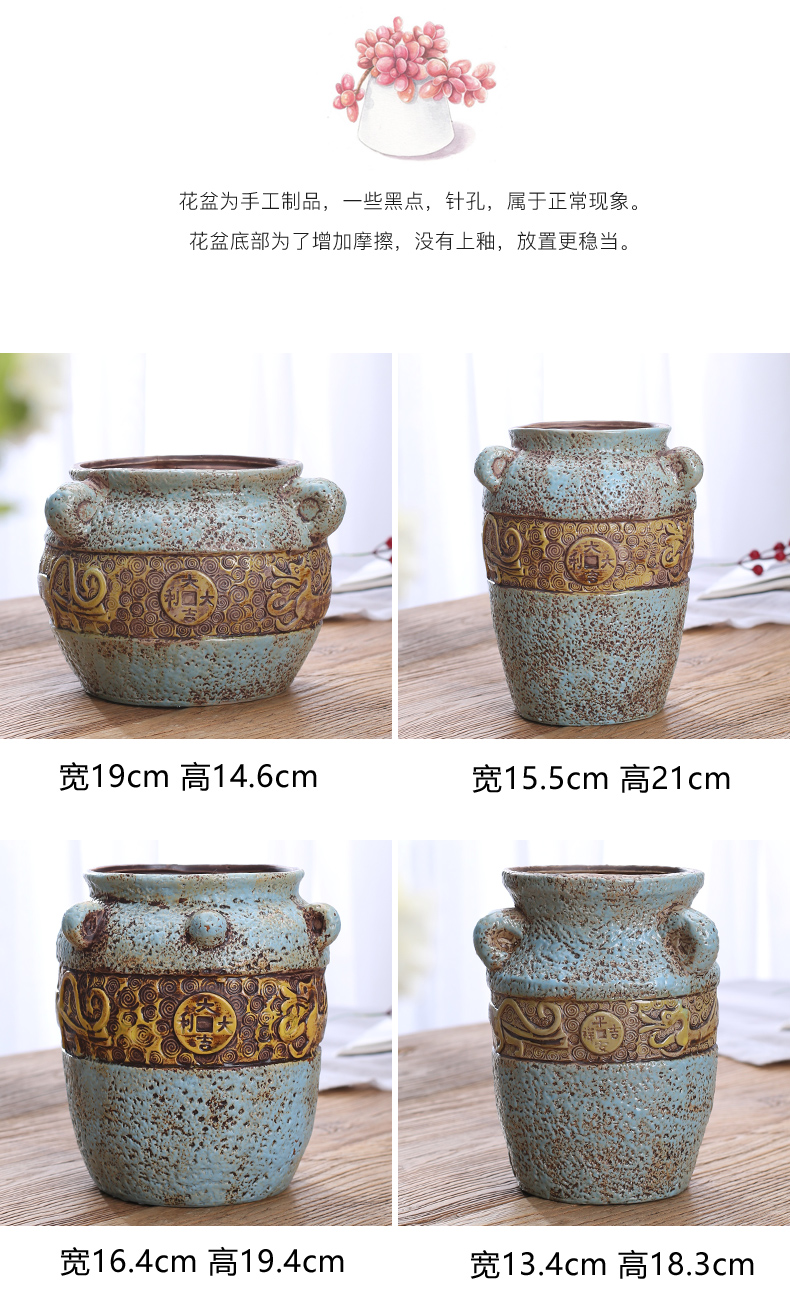 More meat plant flowerpot More than old running the banyan ceramics ceramic flower implement green asparagus orchid flower POTS dry flower vase