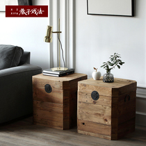 Alley trick sofa side multi-function bedside table small coffee table solid wood corner simple light luxury side cabinet