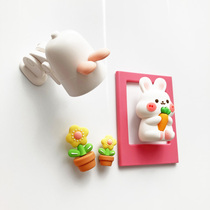 Creative rabbit carrot fridge with cute hedgehog mushrooms decorated with message board Magnetic patch dongle board Magnetic patch