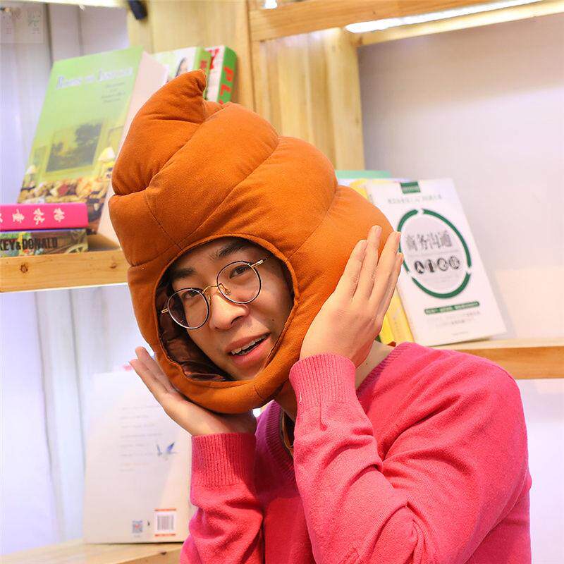 Day-series cartoon Poo Poo poo Poo Hood Girl Selling Cute Stool Hat Headgear Soft-girl Net Red Shakes Self-Pat Props