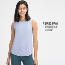 lulu original plant loose fitness vest running training sports blouses women breathable yoga gown sleeveless hooded sweatshirt summer
