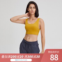 lulu original yoga sports underwear womens shockproof running gathered medium strength support large size fitness bra vest