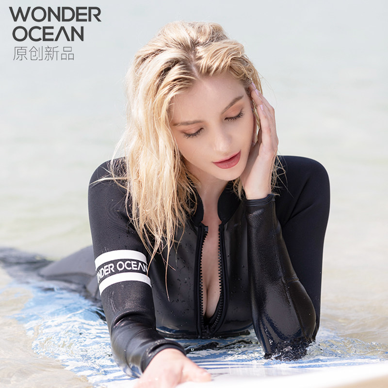 wonderocean wetsuit female and male split warm jellyfish suit trousers surf free wetsuit wet suit 2mm