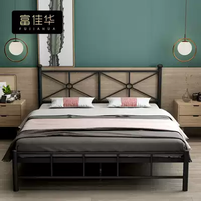 European style iron bed simple modern ins Net Red 1 2 meters 1 5 Princess 1 8m single double iron frame bed iron bed frame