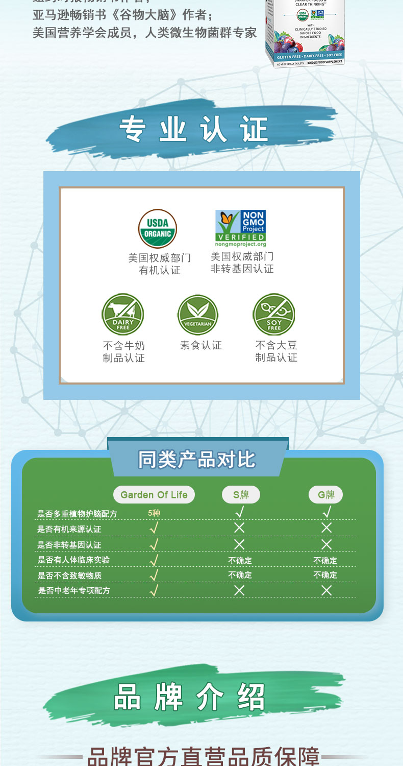 生命花园脑力片提升记忆力健脑片60粒