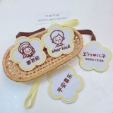 Именная наклейка для матери и ребенка, брелок для детского сада, подвеска, защитный школьный рюкзак, защитная сумка, делается под заказ, с вышивкой