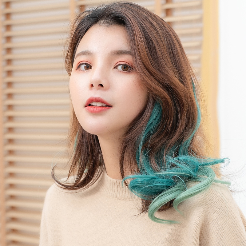 Wig Piece Women Color Short Hair Picking up Hair Piece Small Flake-style Progressive Layer Bar Emulation Ear Hanging Dyeing Wig Piece Short