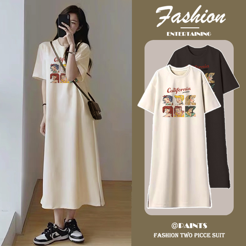 Nursing Dress for Summer Outings, Trendy Mom Style, Lazy Style T-Shirt Dress, Summer Outerwear, Breastfeeding Clothes, Trendy Mom