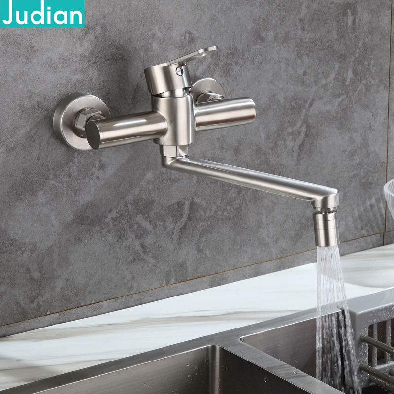 Entrance Wall Type Kitchen Hot And Cold Taps 304 Stainless Steel Wash Basin Sink Surface Basin Balcony Laundry Pool Tap