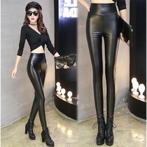 SK Thin with high waist beating underpants female spring autumn and winter outwear trendy 100 hitch hiking and hip tightening pu small leggings