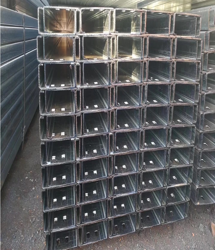 Hot-dip galvanized C steel profile 304 stainless steel C type channel steel u-steel photovoltaic fire pipe quake-proof bracket guide rail