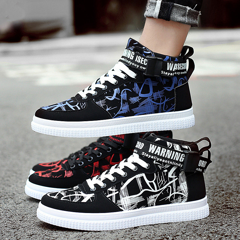 Men's shoes Summer breathable 2022 new sports casual board shoes Korean version Trend 100 hitch men sails shoes high cylinder