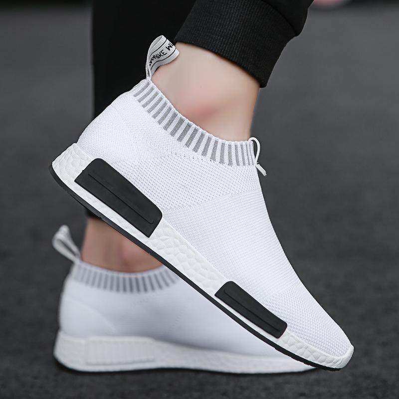 Men's shoes summer breathable 2022 new tide fly knit small white shoes men's casual shoes mesh running sneakers
