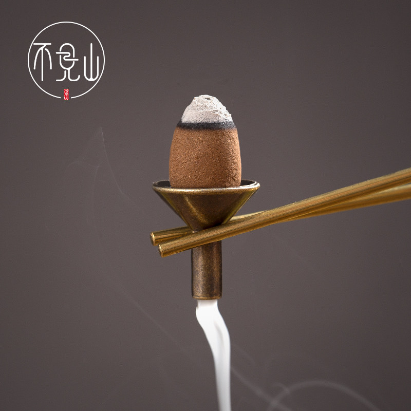 Imitation ancient bronze back-back incense stove accessories Turn Back Stove Fragrant-billed Incense Holder Holder tower Aroma Seat Ornamental Stove Sandalwood Incense Stand