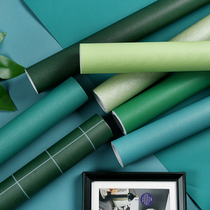 ins forest wallpaper retro dark green self-adhesive wallpaper dormitory bedroom desk cabinet decoration bedroom warm background wall