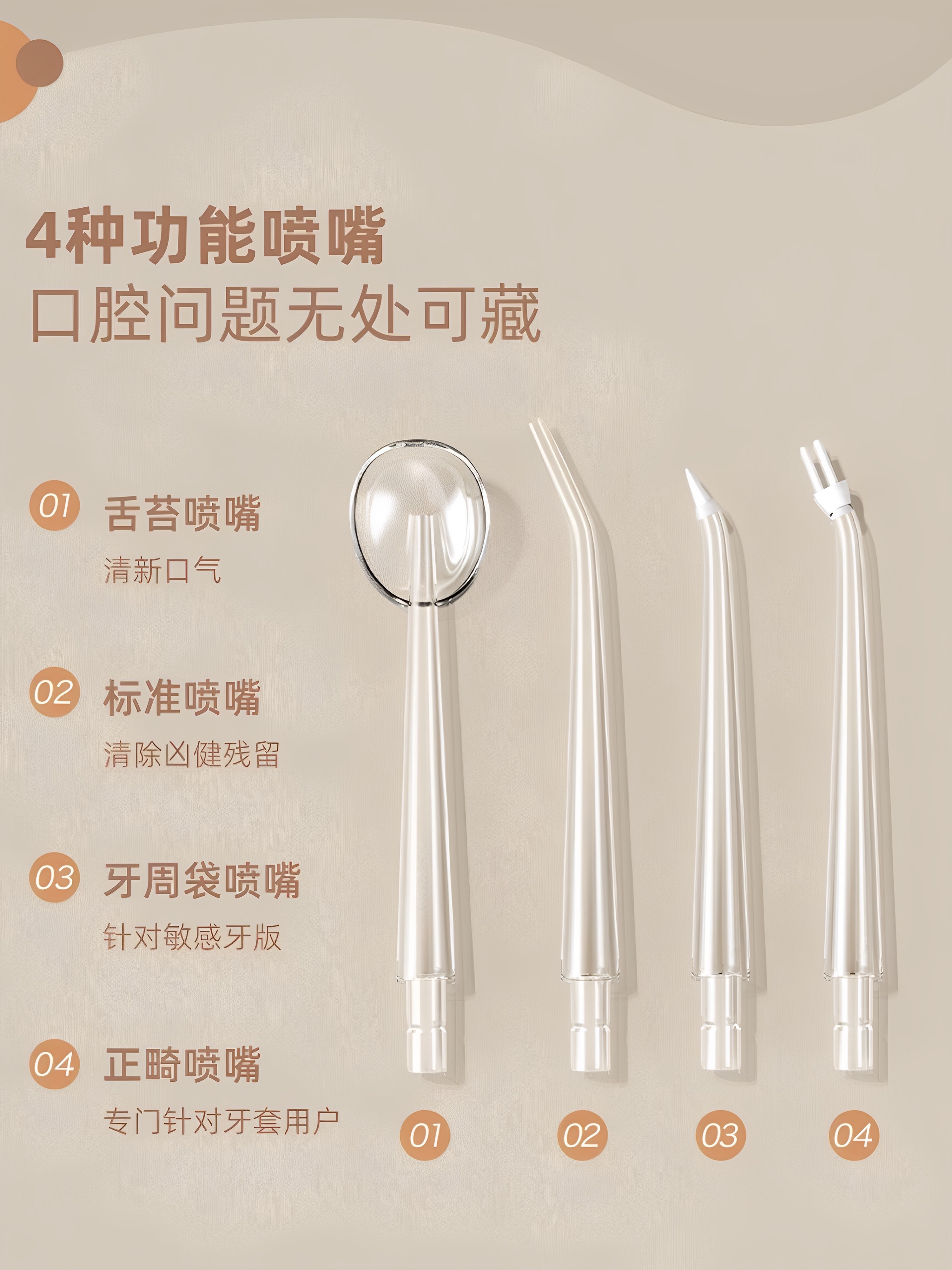 Konka Oral Irrigator, Portable Home Water Flosser, Orthodontic-Specific, Electric Tooth Cleaner for Cleaning between Teeth, Sonic