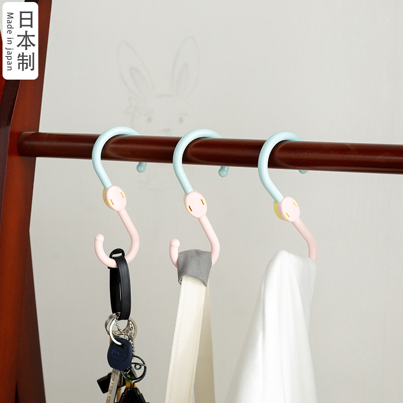 Japan Imports S Type Hook Can 360 Degree Rotation Creative fashion Multi-purpose Double Head s Hook No Punch Hook
