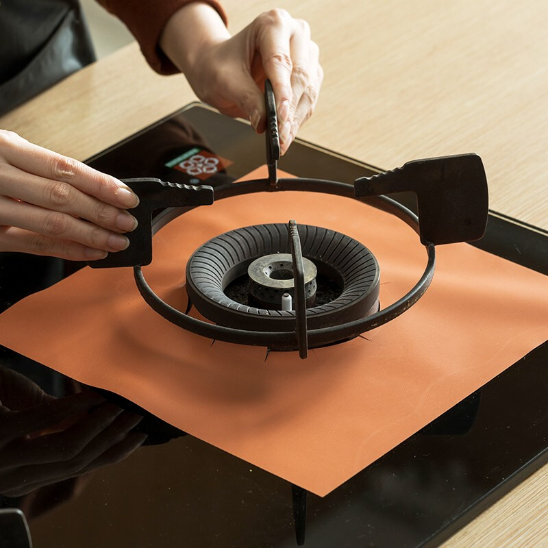 Japan home kitchen gas cooker anti-fouling mat gas stove anti-oil mat high temperature resistant washable mat hearth clean