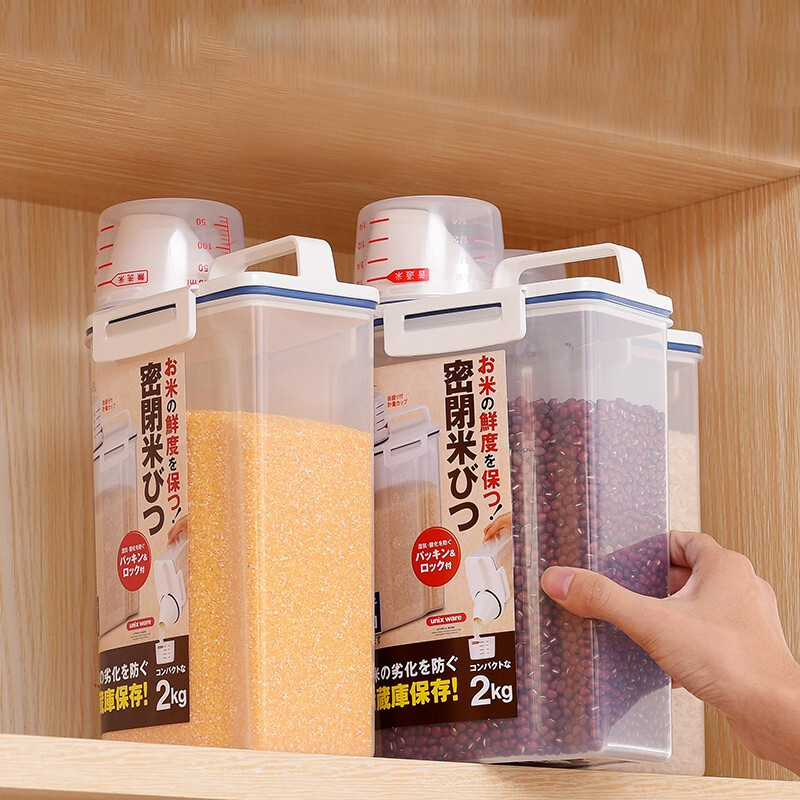 Japan ASVEL HOUSEHOLD SEAL RICE BARREL STORAGE RICE TANK ANTI-BUG-PROOF PLASTIC RICE-CYLINDER FIT RICE FLOUR LEGUME BOX