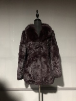 Big brand returns and exchanges are at your own expense C278 deep maroon real rabbit fur jacket 170 XL