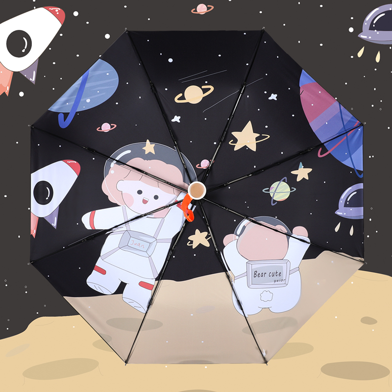 Fully automatic sun umbrella sunscreen anti-ultraviolet sunshade umbrella sunny umbrella dual-use small fresh folding female student ins