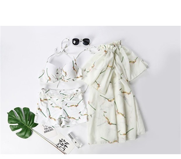 2019 mới mùa xuân nóng bỏng của phụ nữ áo tắm ba mảnh váy ngực nhỏ bikini cặp vợ chồng mùa xuân nóng quần tụ tập áo tắm - Vài đồ bơi 	đồ đôi đi biển chụp hình cưới	