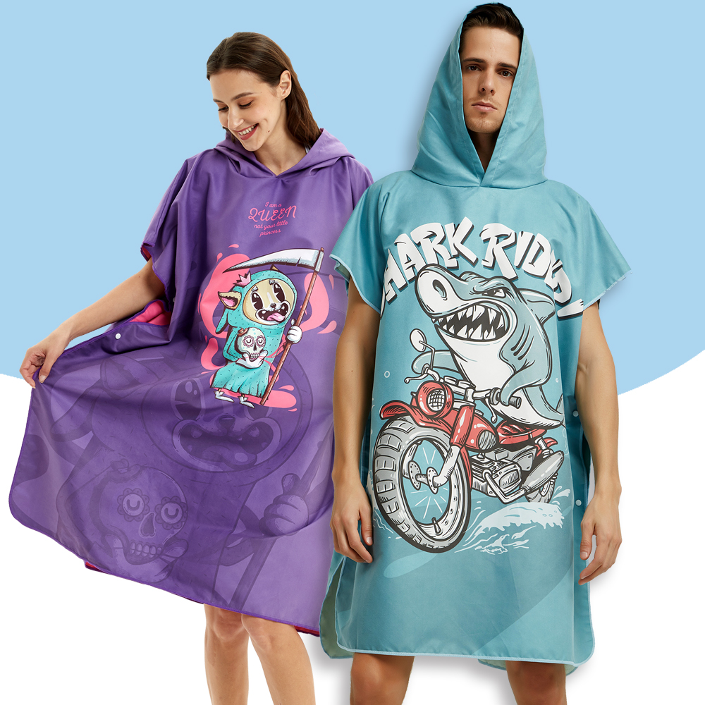HOTMANNGO quick-drying cloak bath towel diving warm jacket beach change clothes swimming hot spring couple absorbent bathrobe