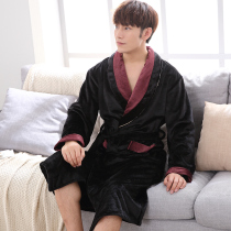 Mens winter autumn flannel padded velvet plus size pajamas fashion coral velvet personality warm home wear