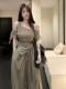 Korean Style Lazy Striped Off-Shoulder Tie-Up Short-Sleeve Top and Wide-Leg Pants Set for Women, Super Cute Summer Casual Two-Piece Set