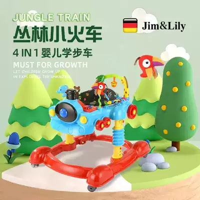 JimLily baby walker anti-o-type leg rollover baby male and female multi-function toddler learning driving start car