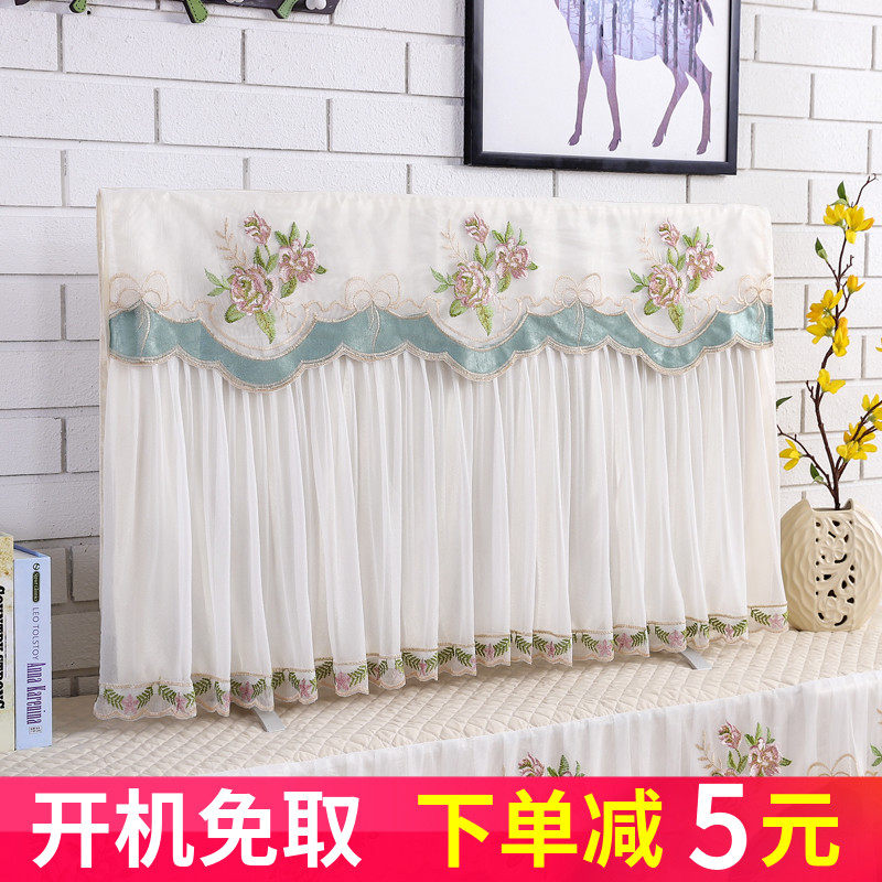 LCD TV cover dust cover cover does not take 50 hanging 55 inch 65 lace TV dust cover cloth