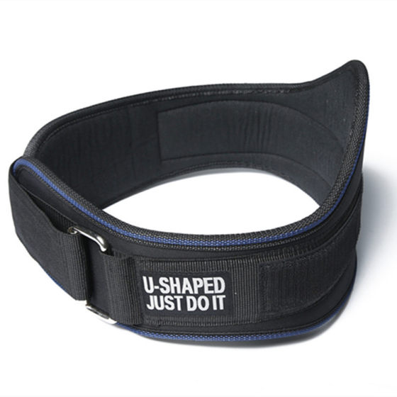 Fitness Waist Belt, Sports Belt for Squats, Weightlifting, and Bench Press, Waist Support with Velcro Fastening, Thickened for Protection